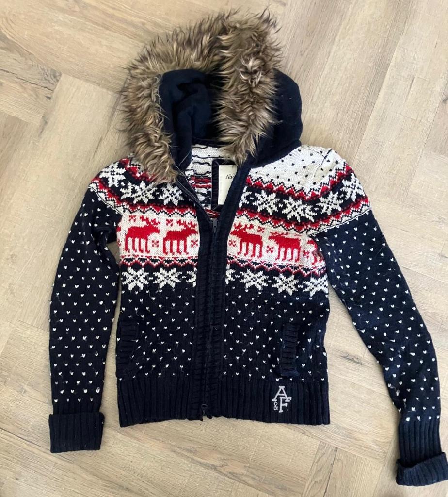 Mooie wintervest Abercrombie & Fitch, Maat 38/40 (M), Blauw, Ophalen of Verzenden, Gedragen