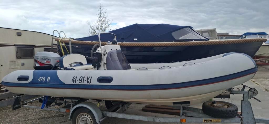 Capelli 470 hypalon rib rubberboot 40 pk 4 takt slechts 3999, Gebruikt, Benzine, Minder dan 70 pk, Overige materialen