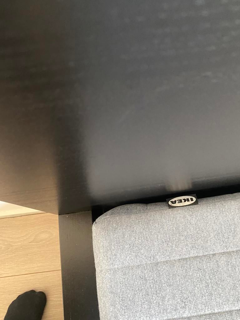 IKEA zwarte Malm bed 90x200, Huis en Inrichting, Slaapkamer | Bedden, 90 cm, Eenpersoons, Wit, Ophalen of Verzenden