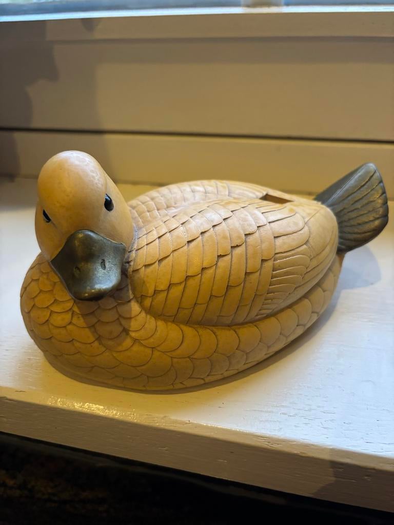 Vintage Elli Malevolti Eendje - Handgemaakt in Italië, Minder dan 20 cm, Ophalen of Verzenden, Handgemaakt, Beeld