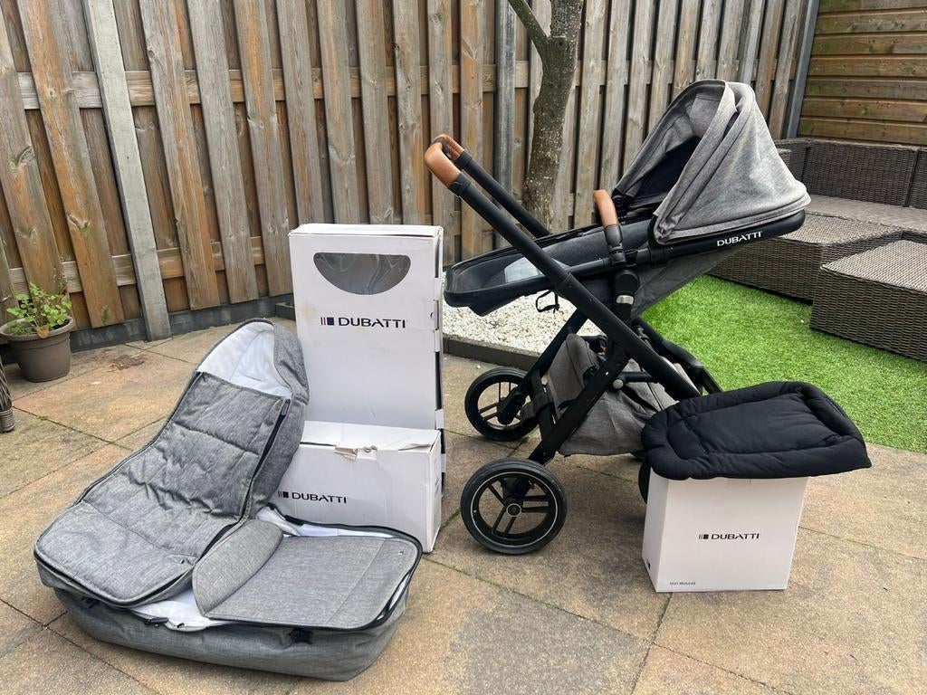 Dubatti kinderwagen compleet met reiswieg en accessoires, Ophalen of Verzenden