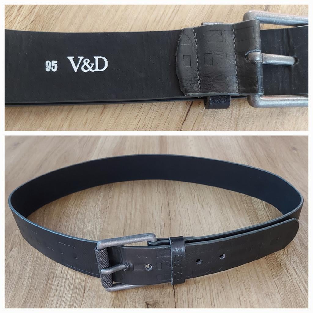 bruine leren riem met metalen gesp van V&D 95cm, Kleding | Dames, Riemen en Ceinturen, Echt leder, 90 tot 100 cm, Heupriem, Ophalen of Verzenden