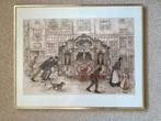 Anton Pieck Draaiorgel tafereel /// 50.5x40.5 cm, Ophalen of Verzenden