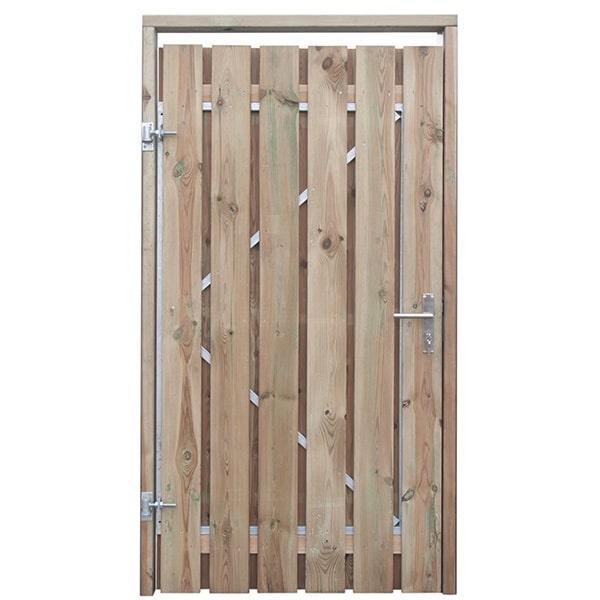 Grenen tuindeur/tuinpoort 120 x 195 cm compleet, Tuin en Terras, Tuinpoorten, Nieuw, Draaipoort, Hout, 150 tot 200 cm, Minder dan 100 cm