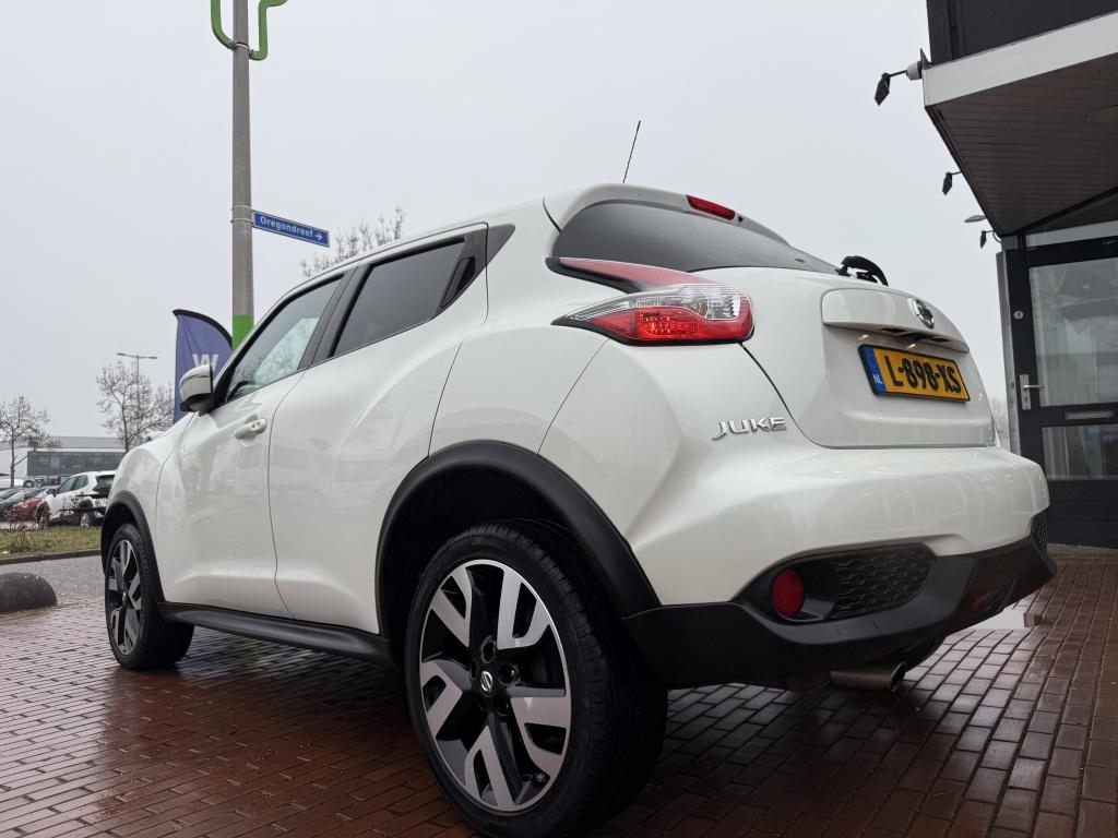Nissan Juke 1.2 DIG-T S/S Tekna | €250,- KORTING | navi ai, 639 kg, Euro 6, 116 pk, Wit