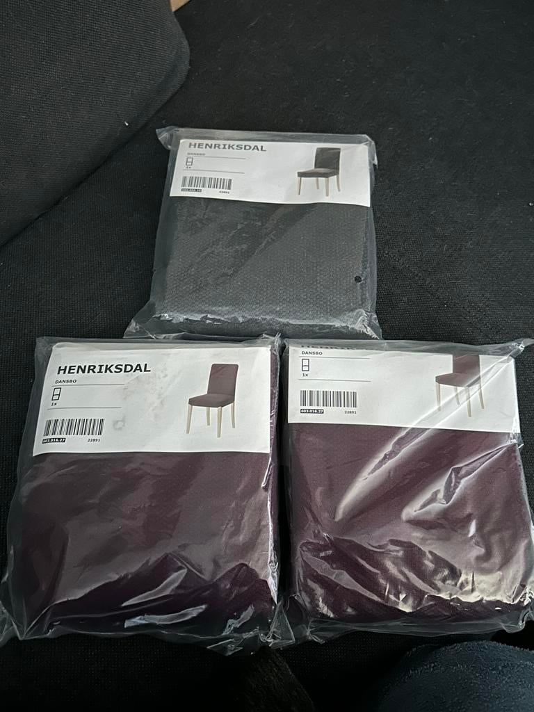 3 ikea Hendriksdal stoel hoezen nieuw!, Huis en Inrichting, Stoelen, Ophalen, Zo goed als nieuw, Rood, Eén