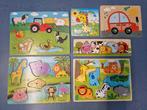 6 keer puzzel, 2 tot 4 jaar, Ophalen of Verzenden, Zo goed als nieuw, Van hout