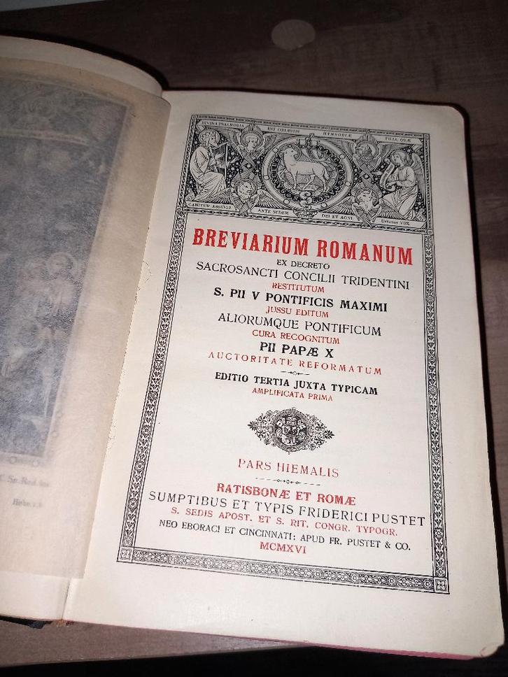 Breviarium Romanum Pars Hiemalis 1916 – Fr. Pustet –, Antiek en Kunst, Antiek | Boeken en Bijbels, Ophalen of Verzenden