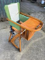 Vintage Kinderstoel - Houten Hoge Stoel met Speelgoed, Kinderen en Baby's, Kinderstoelen, Ophalen, Gebruikt, Overige typen, Afneembaar eetblad