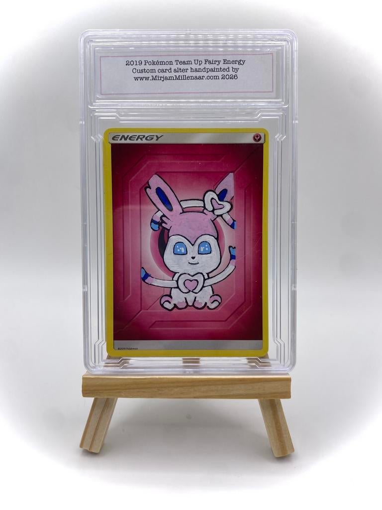 Handgeschilderde Sylveon-unieke Pokémon Card Alters, Ophalen of Verzenden, Nieuw, Overige typen