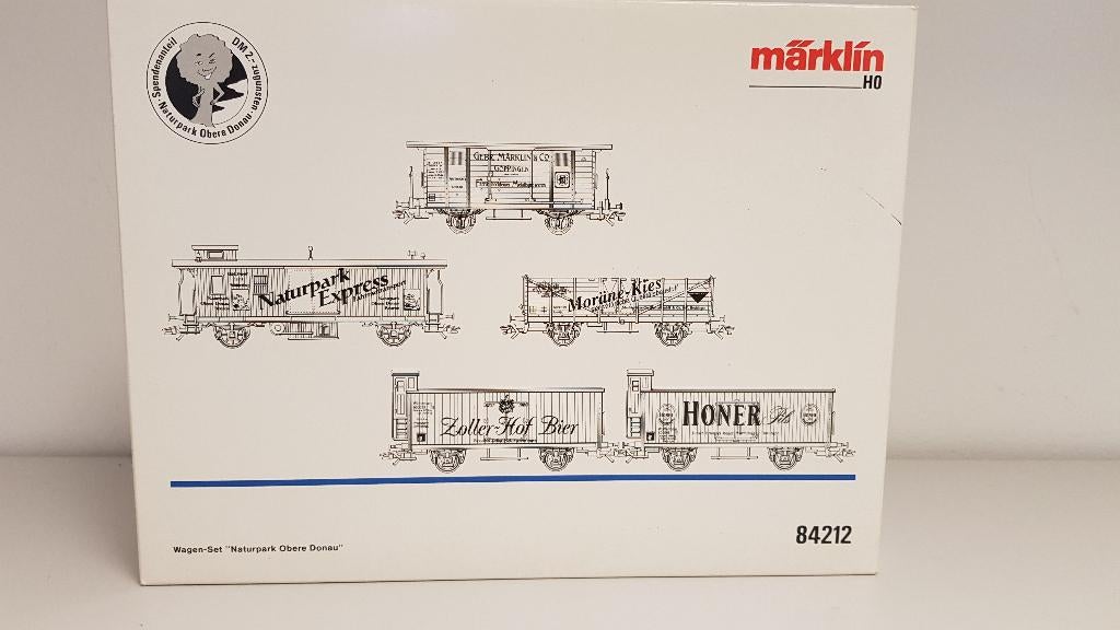 Märklin 84212 Vijf goederenwagens Naturpark Obere Donau, Wisselstroom, Treinset, Nieuw, Ophalen of Verzenden