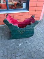 Antieke houten slee, decoratief, Ophalen, Gebruikt, Hout