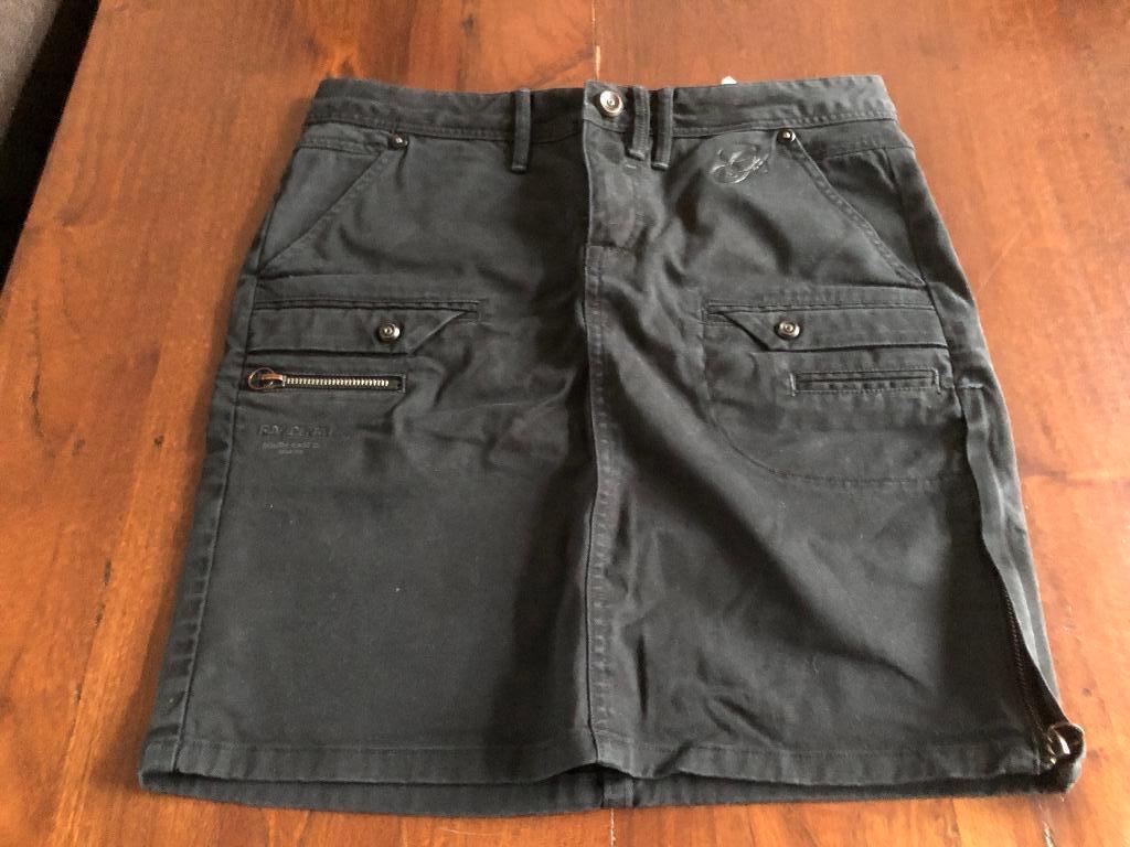 Gstar Raw spijkerrok / rok zwart maat xs, Zwart, Ophalen of Verzenden, Maat 34 (XS) of kleiner, Boven de knie