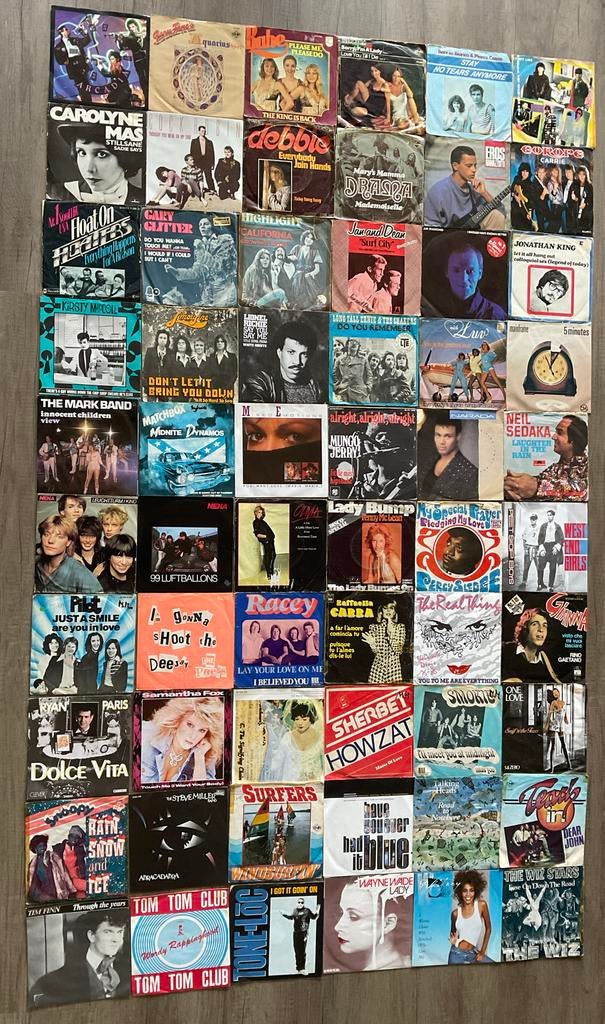 Partij Rock & Pop Vinyl Singles (60 stuks), Gebruikt, 7 inch, Single, Ophalen of Verzenden