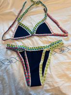 Nieuwe Ibiza style bikini L - Neopreen met gehaakte details, Ophalen of Verzenden, Nieuw, Blauw, Bikini