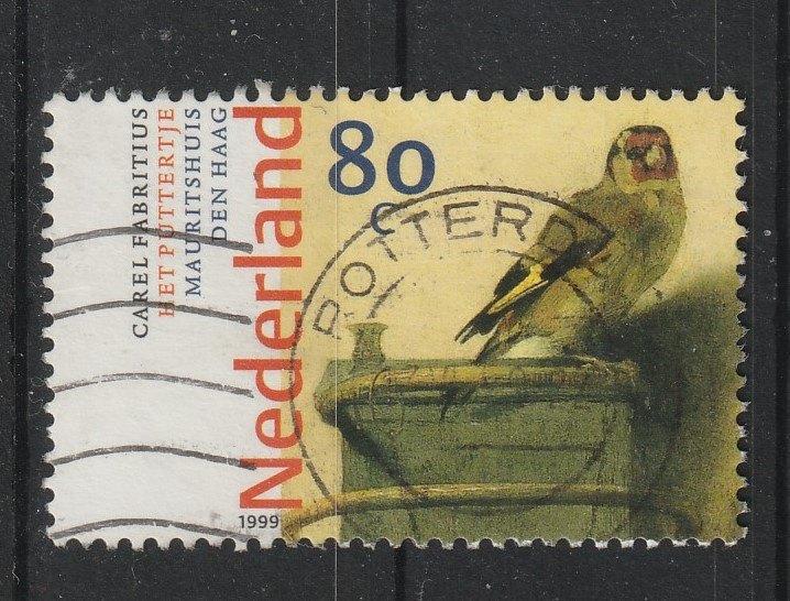 nvph 1826Kunst Carel Fabritius 1999, Postzegels en Munten, Postzegels | Nederland, Verzenden, Na 1940, Gestempeld