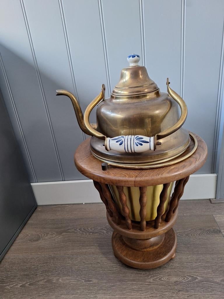 Antieke stoof
Koperen binnenbak
Ketel met delfsblauw handvat, Antiek en Kunst, Antiek | Koper en Brons, Ophalen