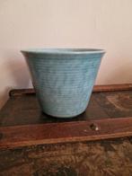 Vintage bloempot  Keramiek blauw/groen, Rond, Ophalen of Verzenden, Zo goed als nieuw, Aardewerk