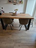 Complete eethoek (tafel 1.80 bij 1 meter), Huis en Inrichting, Tafels | Eettafels, Overige houtsoorten, Gebruikt, Industrieel, Modern
