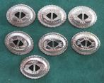 9964. Metalen concho’s. 7 st, afmeting 25 x 32 mm Verchroomd, Ophalen of Verzenden, Nieuw, Overige typen
