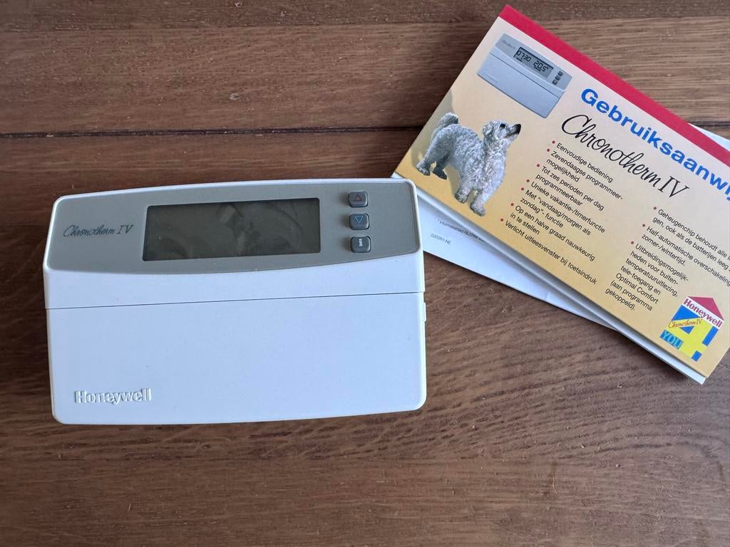 Honeywell Chronotherm IV Thermostaat met handleiding, Ophalen of Verzenden, Gebruikt