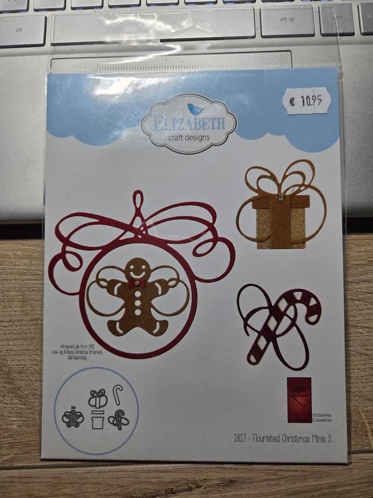 mal ECD flourished christmas minis 3 1817, Hobby en Vrije tijd, Kaarten | Zelf maken, Nieuw, Pons of Mal, Kerst, Ophalen of Verzenden