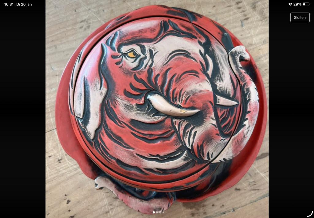 Oude Chinees Bakje met schotel, Antiek en Kunst, Ophalen of Verzenden