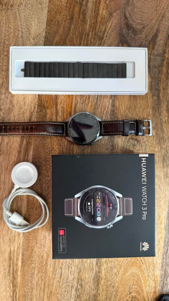 HUAWEI Watch 3 Pro, Sieraden, Tassen en Uiterlijk, Smartwatches, Ophalen, Gebruikt, GPS, Android