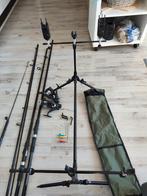 Complete vishengels met standaard en piepers, Ophalen of Verzenden, Zo goed als nieuw, Complete hengel