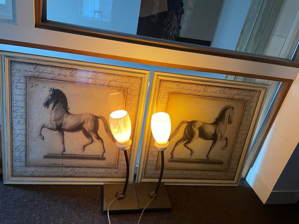 2 prachtige paarden schilderijen, Antiek en Kunst, Ophalen of Verzenden