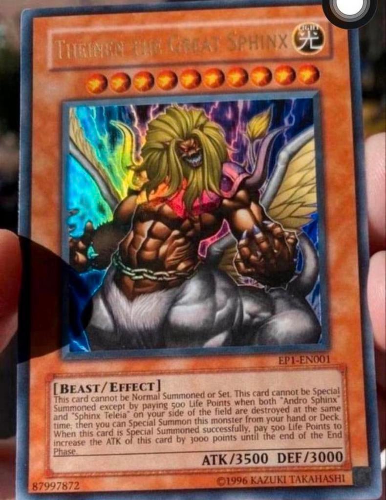 Yu-Gi-Oh! Andro Theinen teleia Sphinx EPI Movie Promo Set !, Ophalen of Verzenden, Gebruikt, Meerdere kaarten, Foil