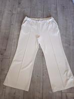 Creme kleurige broek MS mode met elast. band en naad maat 50, Ophalen of Verzenden, Zo goed als nieuw, Beige, Broek of Spijkerbroek