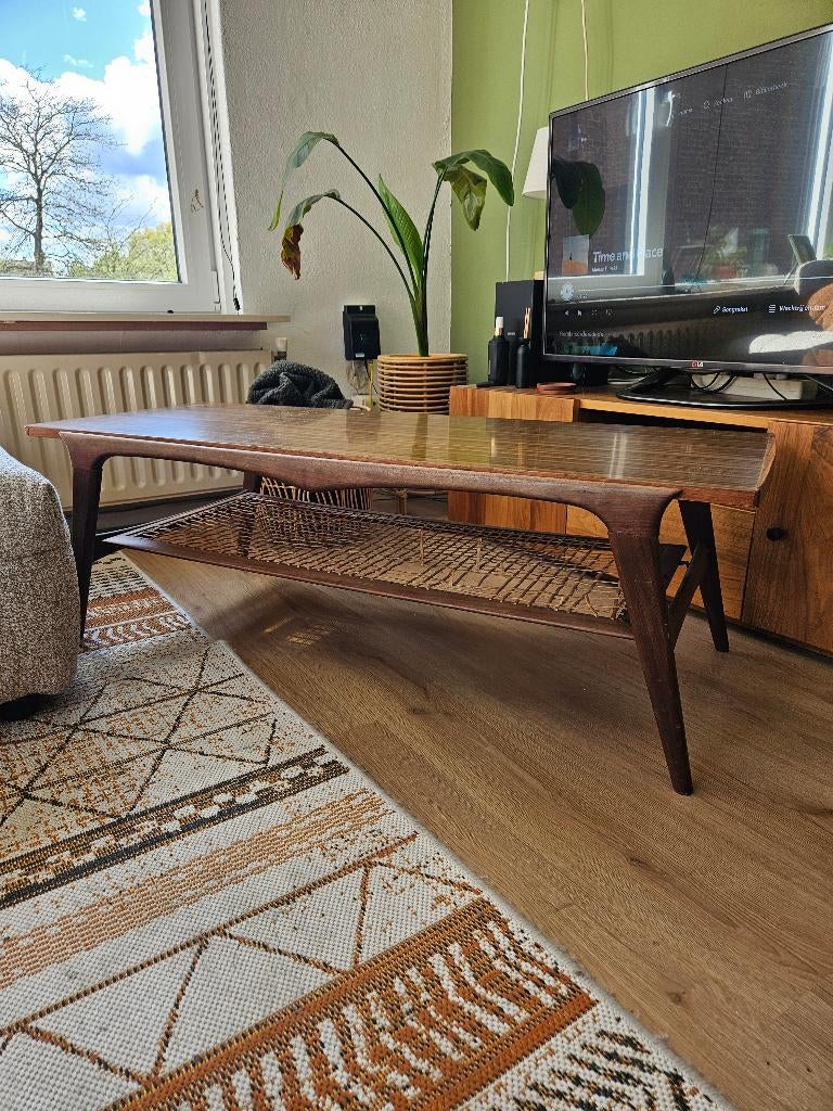 Vintage salontafel, Huis en Inrichting, Tafels | Salontafels, Ophalen, Gebruikt, 100 tot 150 cm, 50 tot 100 cm