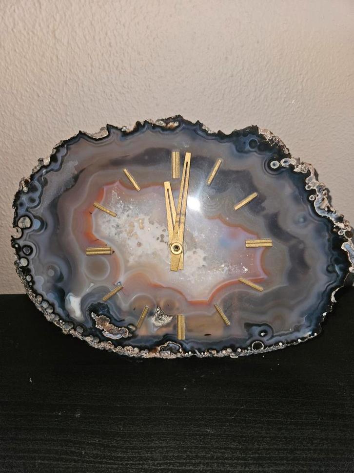 Grote agaat schijf klok, Antiek en Kunst, Antiek | Klokken, Ophalen