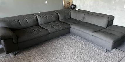 Grijze Hoekbank - Ruim en Comfortabel (290x230cm), Ophalen, 250 tot 300 cm, Gebruikt, 100 tot 125 cm