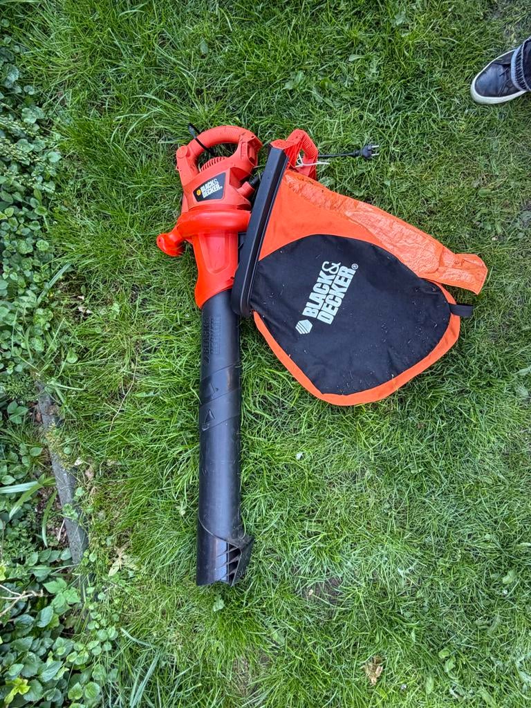 Black & Decker Bladblazer/Bladzuiger met Opvangzak, Ophalen, Gebruikt, Handgedragen, Met opvangzak