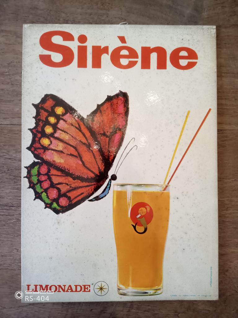 Sirene Limonade reclame, Ophalen of Verzenden, Reclamebord
