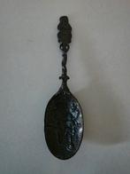 Antieke vintage tinnen lepel met reliëf van Jan Steen, Ophalen of Verzenden