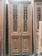 ANTIEKE DUBBELE DEUR 109 X 252 CM met smeedijzer! DEUREN, Ophalen of Verzenden