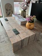 Sloophouten salontafel | greywash ijzeren frame | Nijhof, 50 tot 100 cm, Minder dan 50 cm, 100 tot 150 cm, Gebruikt