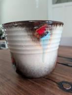 Vintage bloempot 17cm diameter geglazuurd, Rond, Ophalen of Verzenden, Zo goed als nieuw, Minder dan 25 cm