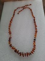 Ketting barnsteen geknoopt, Ophalen of Verzenden, Zo goed als nieuw, Bruin, Steen of Mineraal