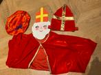 Sinterklaas cape mijter set zwarte piet muts rood goud, Diversen, Sinterklaas, Ophalen of Verzenden, Zo goed als nieuw