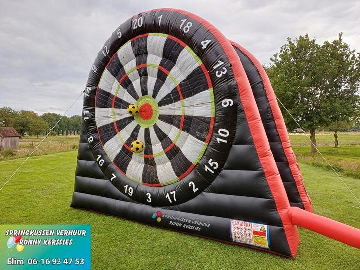 Te huur voetbal dartbord, Hobby en Vrije tijd, Feestartikelen | Verhuur, Zo goed als nieuw, Overige, Ophalen of Verzenden