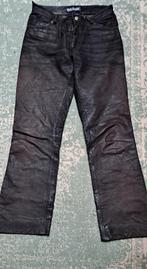 Zwart/bruine leren broek - Sluis Leder - Maat 31, Onbekend, Ophalen of Verzenden, Onbekend, Gedragen