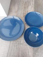Blauwe servies set, Ophalen, Gebruikt, Effen, Compleet servies