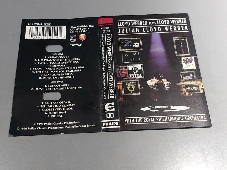 JULIAN LLOYD WEBBER - LLOYD WEBBER PLAYS LLOYD WEBBER (MC), Cd's en Dvd's, Cassettebandjes, Zo goed als nieuw, Origineel, Overige genres