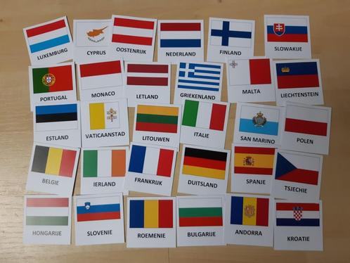 Vlaggenkaartjes voor EURO-muntenverzameling (Nederlands), Postzegels en Munten, Munten en Bankbiljetten | Toebehoren, Ophalen of Verzenden