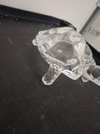 Vintage Kristallen Schildpad - 18x9cm, Huis en Inrichting, Woonaccessoires | Vazen, Gebruikt, Wit, Ophalen of Verzenden, Glas