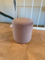 Ronde poef met opbergruimte - roze/paars, Ophalen, Minder dan 50 cm, Gebruikt, Rond